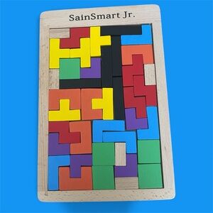 Jr. Wooden Tangram Puzzle, Educational Block Toy for Kid Toddler Preschooler